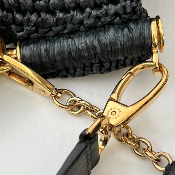 Dolce & Gabbana raffia straw black bag - Picture 5 of 12